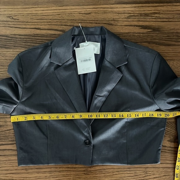 Oak Fort Cropped Grey Over Sized Blazer Size Sp New With Tag - Picture 6 of 10